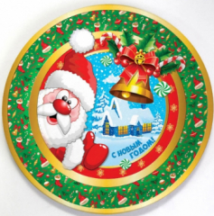 Тарелки "Веселого Нового Года" 17 см., 6 шт.