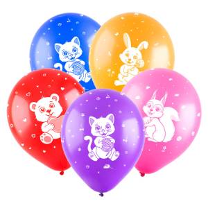 Милые животные (4 дизайна), пастель 12" (Китай) 