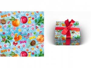 Бумага упак. Новогодняя атмосфера 70*100см /УБ-0681 Optima