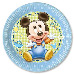 Тарелка  "Микки Малыш" 23 см. 8 шт.