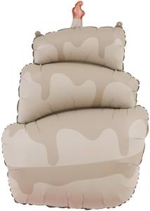 37" Торт, бежевый сатин / Китай 24766