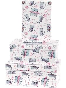 Коробка 19*12*6,5 см "Влюбленные котики"