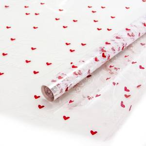 Пленка Love/Story Белый/красный 70см*8 м./73132