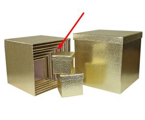 Коробка Текстура кожи золото 18,5*18,5*18,5