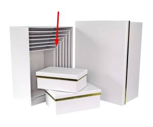 Коробка Золотой кант белый 25*18*10.5