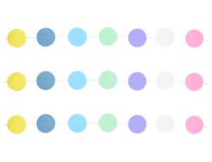 Гирлянда на нитке Круги Macaron 2,2м /1404-0524