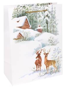 Пакет подарочный ППК-7424 26,4*32,7*13,6 см с мат. ламинацией 