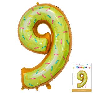 Цифра "9" Пончик 34"/ Китай 190018-9