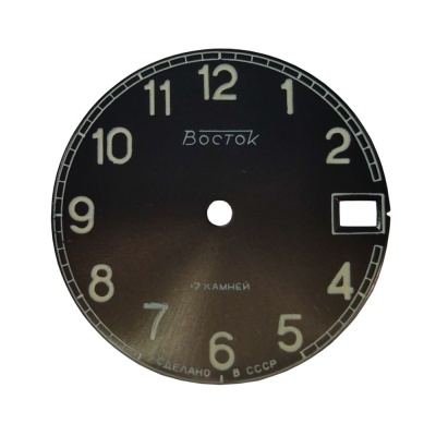 Восток циферблат черный серый  