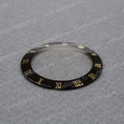Стекло сфера BLACK RING с римскими цифрами 1мм 195