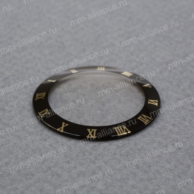 Стекло сфера BLACK RING с римскими цифрами 1мм 265