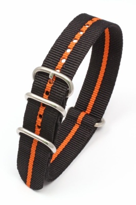 Ремешок нейлоновый для часов 20 р-р Blk- Red