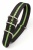 Ремешок нейлоновый для часов 20 р-р Blk- l green
