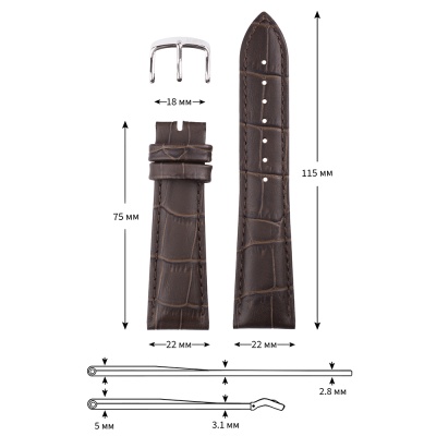 КМВ-29 коричнево-коричневый L 5 22мм 1000х1000