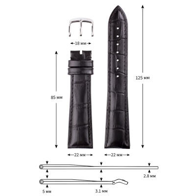 КМВ-29 черно-черный XL 5 22мм 1000х1000