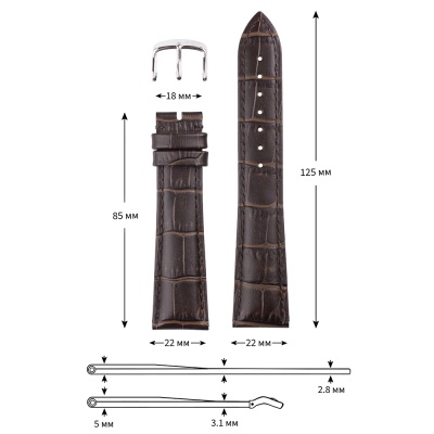 КМВ-29 коричнево-коричневый XL 5 22мм 1000х1000