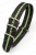 Ремешок нейлоновый для часов 22 р-р Blk- l green