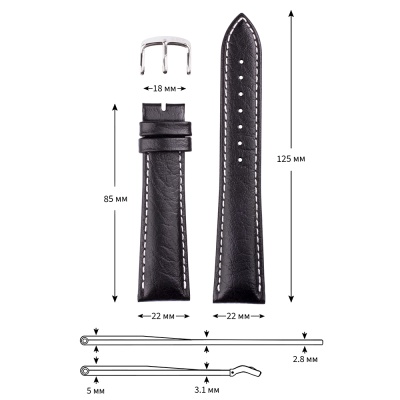 КМВ-28 черно-белый XL 5 22мм 1000х1000