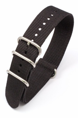 Ремешок нейлоновый для часов 22 р-р Black