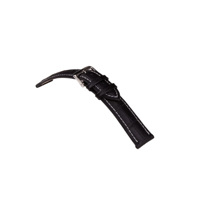 Ремень KMV S-14, 22 мм, черный с белой строчкой, L