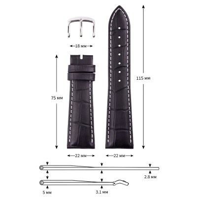 КМВ-29 черно-белый L 5 22мм 1000х1000
