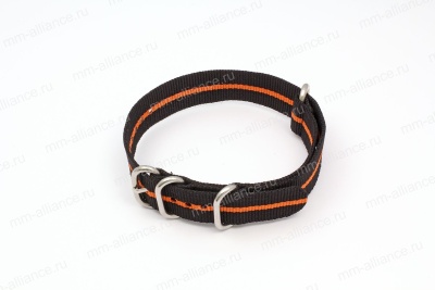 Ремешок нейлоновый для часов 22 р-р Blk- Red