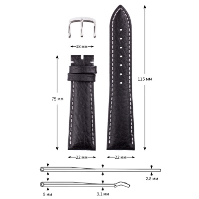 КМВ-28 черно-белый L 5 22мм 1000х1000