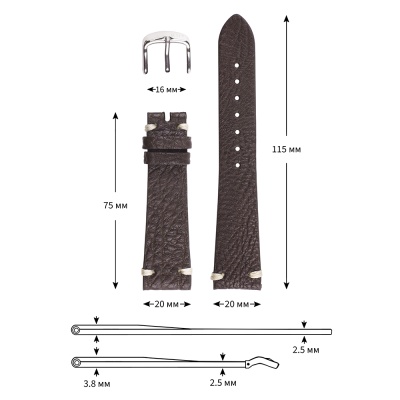 КМВ-7 коричневый узкий 5 20мм