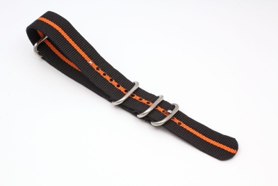 Ремешок нейлоновый для часов 22 р-р Blk- Red