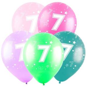 12" Цифра "7", ассорти пастель (Турция)