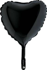 Сердце 9" Черное 