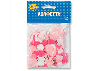 Конфетти "Сердца тишью ассорти нежное" 10 гр. 1501-4093