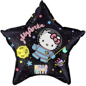 22" Звезда, HeIIo Kitty  космонавт (черный) 501311/Китай