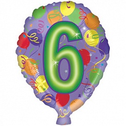 18" Шар "Цифра 6" (США)