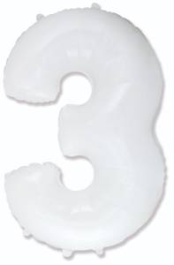 40" Цифра "3" Белая / Китай 901763В