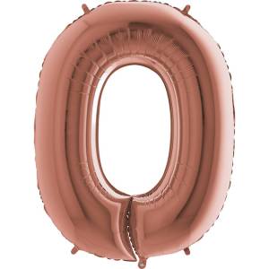 Цифра "0" -  Розовое золото /Grabo                     