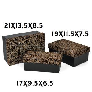 Коробка 19*11,5*7,5 см черная / ч33626