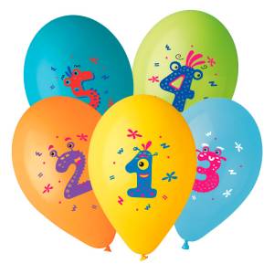 Цифры для мальчиков 1-5лет (3 цв.) 14" 943337/25 шт