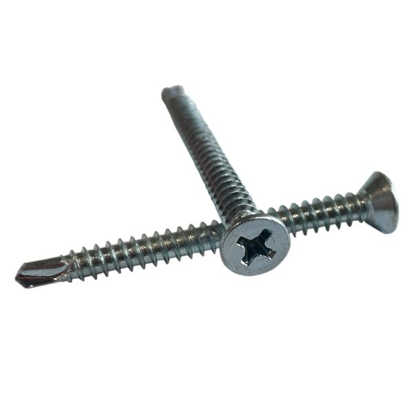 Саморез 4,2x45 со сверлом и потайной головкой DIN 7504Р, оцинкованный, 250 шт.