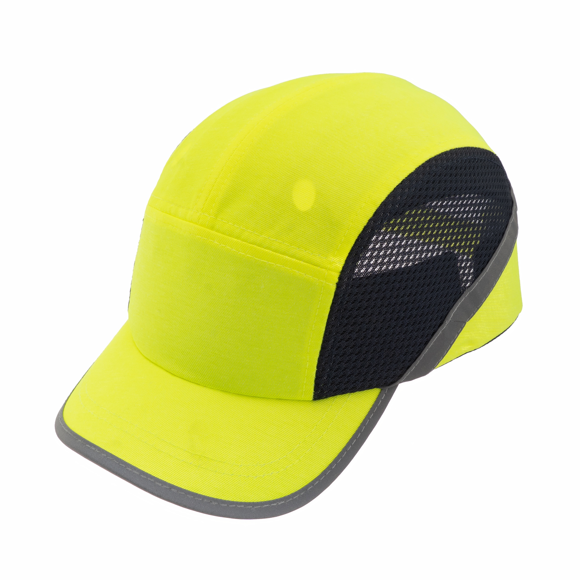 Каскетка противоударная c вставками для вентиляции, желтая
