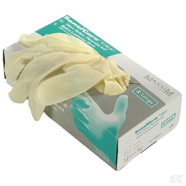 Перчатки для сбора семени, виниловые, неопудренные, размер M (100 шт./уп., цена за шт.)