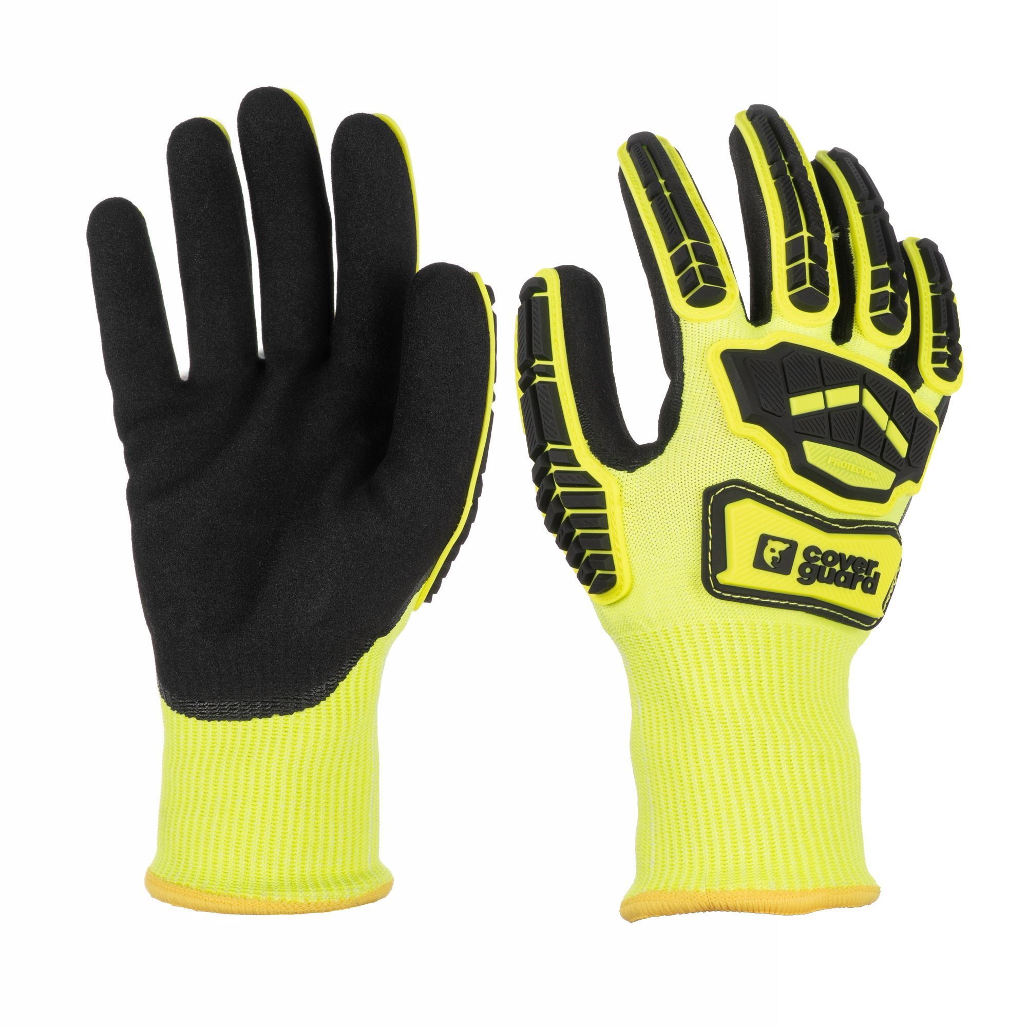 Перчатки противоударные антипорезные EUROCUT IMPACT 100 желтые, 10