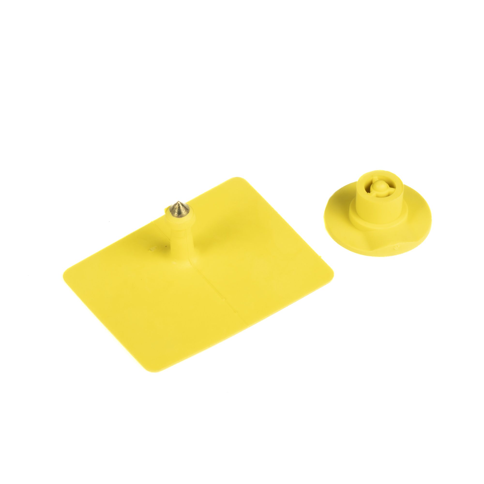 Бирка ушная двойная с наконечником+мама, желтая