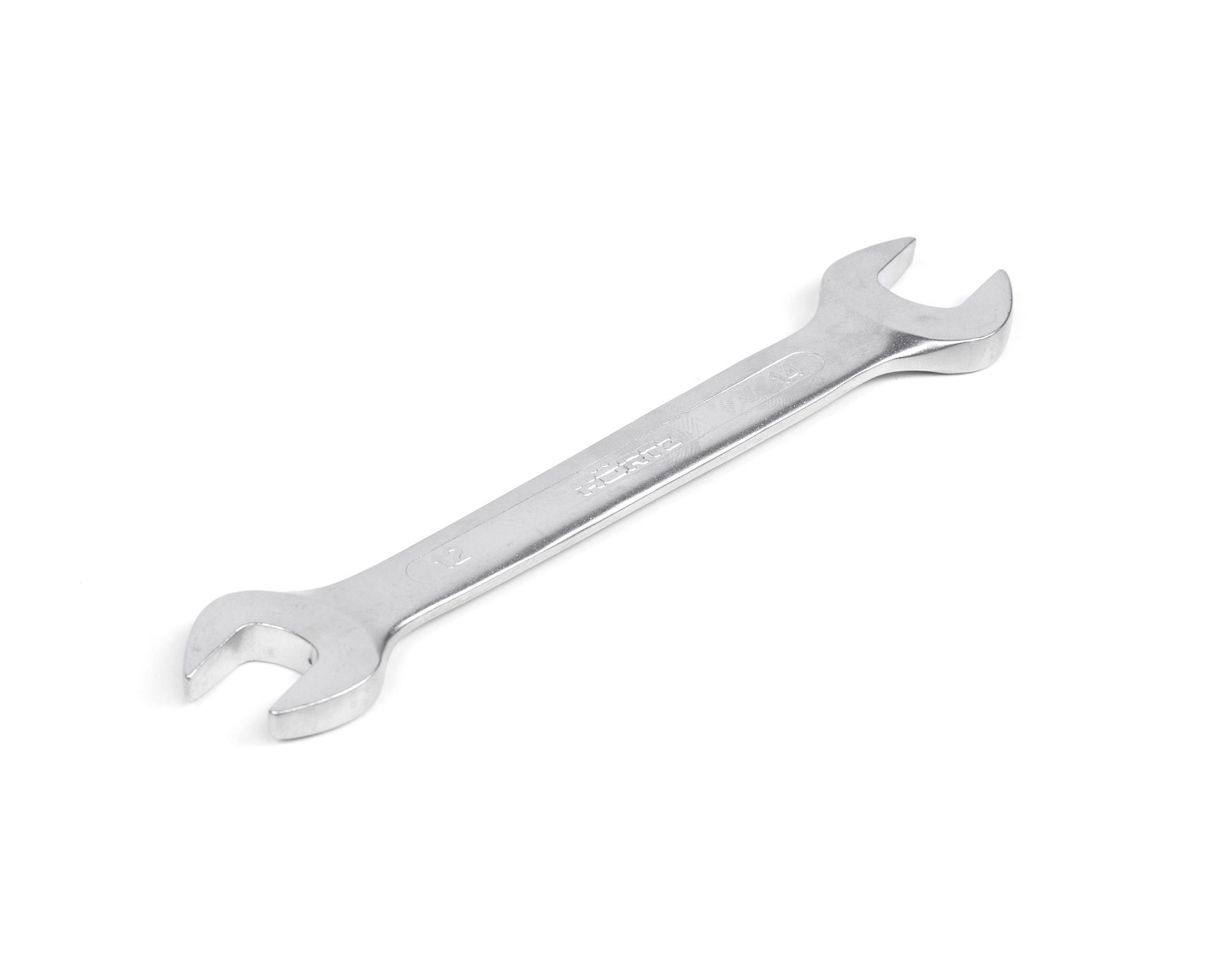 Ключ гаечный рожковый двусторонний 12х14 мм хромирование HORTZ (7811-0021)