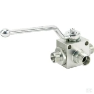 Кран шаровый, трехходовой
