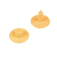 Бирка оранжевая круглая, 28мм