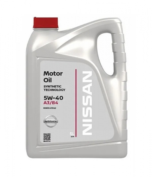 Фото Масло моторное синтетическое NISSAN MOTOR OIL 5w40 5л (KE900-90042R)