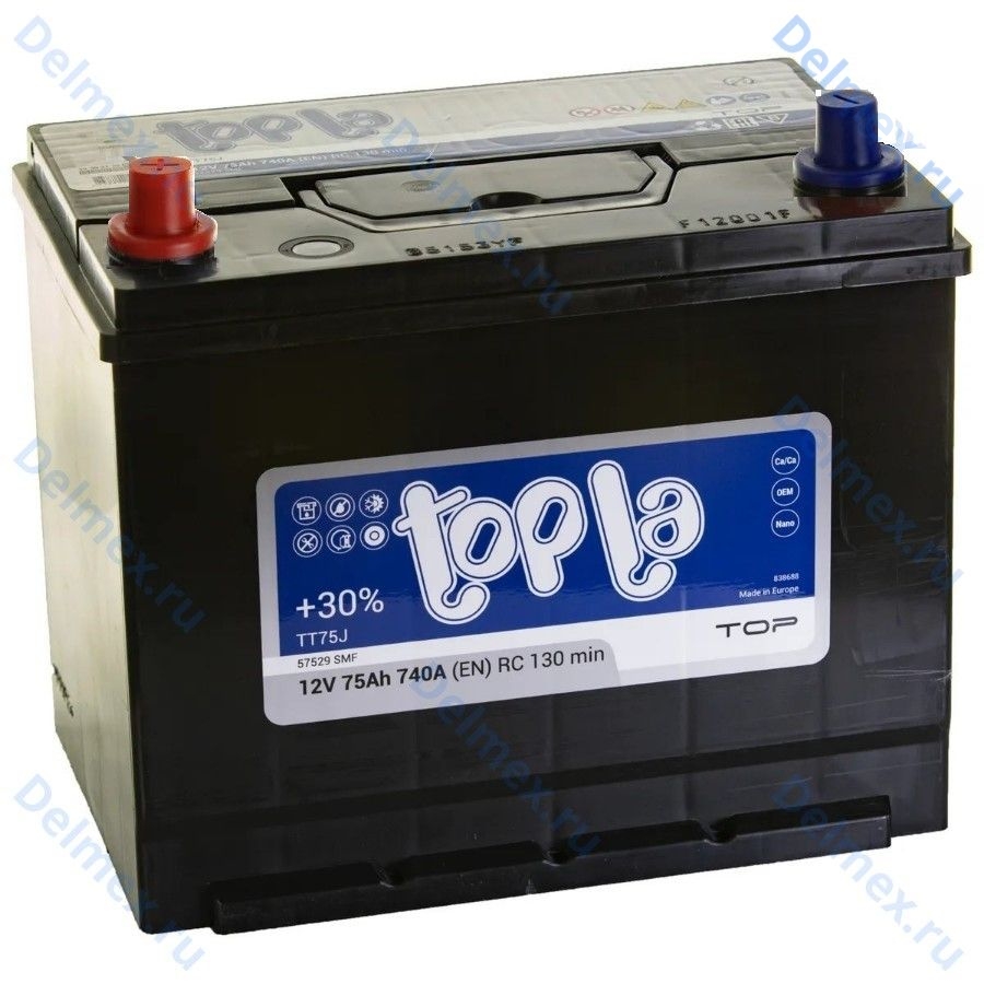 Аккумуляторная батарея TOPLA 6СТ-75L Top Asia прямой полярности фото 