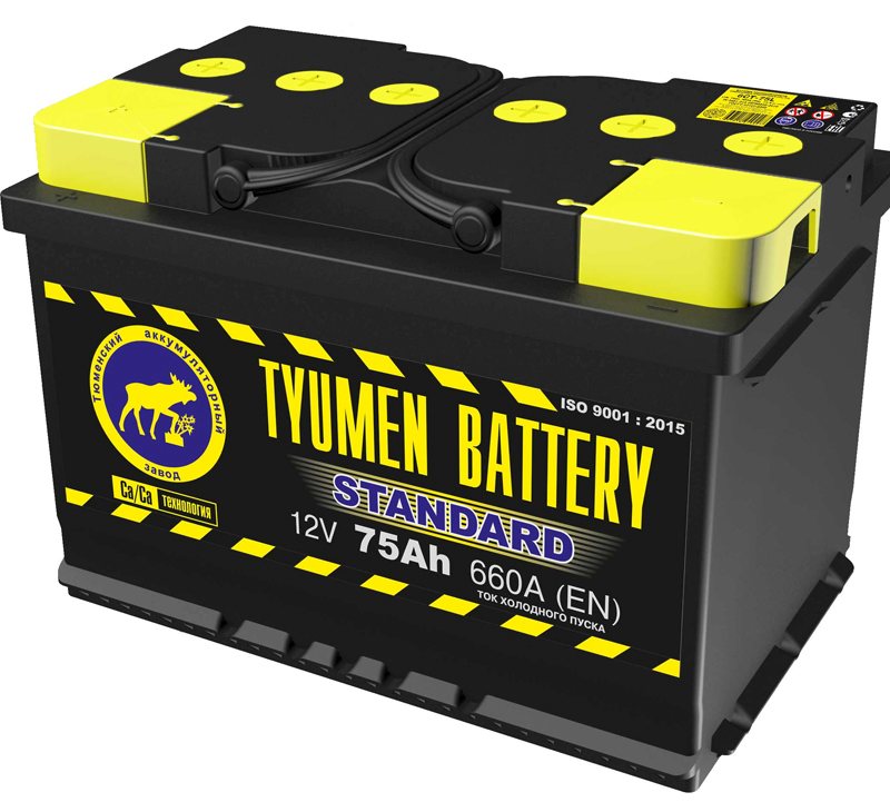 Фото Аккумуляторная батарея Tyumen Battery 6СТ-75LR STANDARD обратной полярности