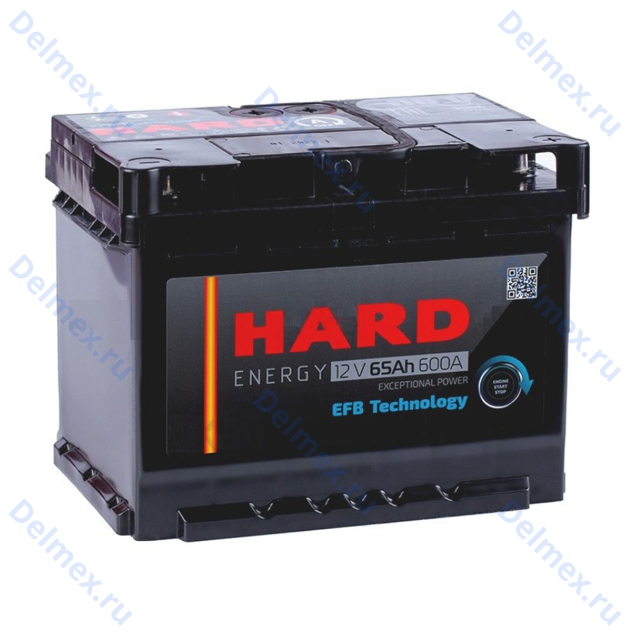 Аккумуляторная батарея HARD 6СТ-65VL EFB обратной полярности фото 